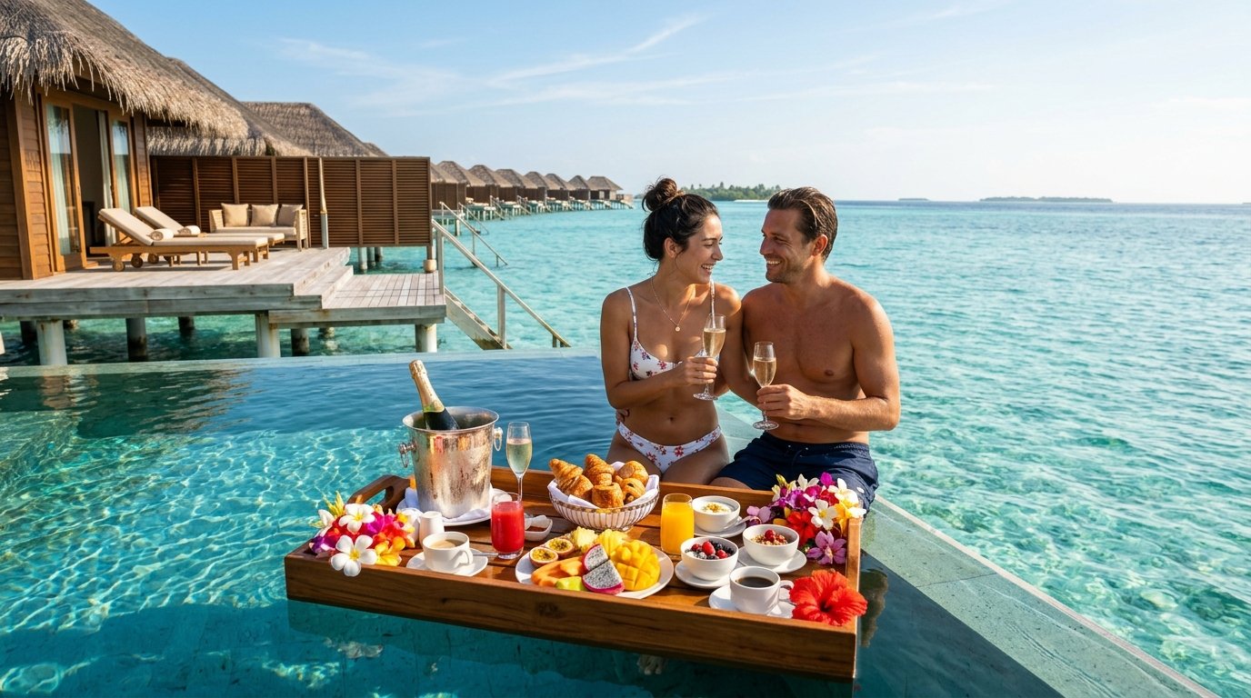 Overwater Villa Floating Breakfast