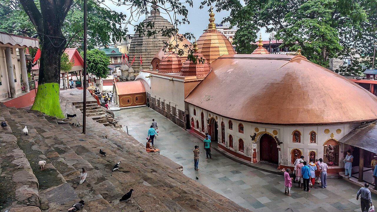 Panoramic view of Kamakhya temple complex and spires